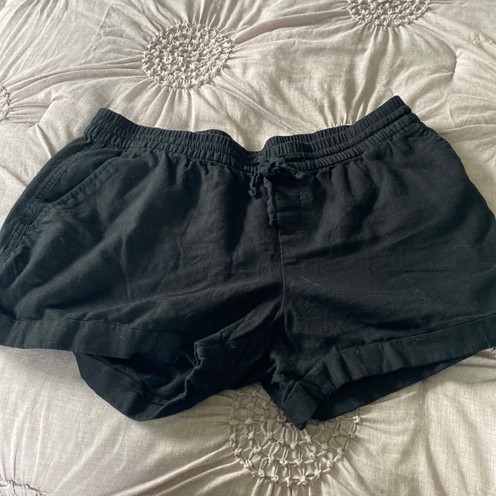 Old Navy Linen Black Shorts